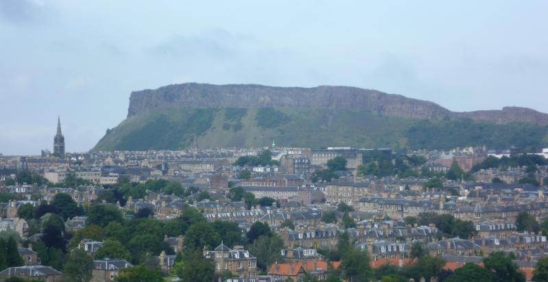 Hillside city of Edinburg Scotland